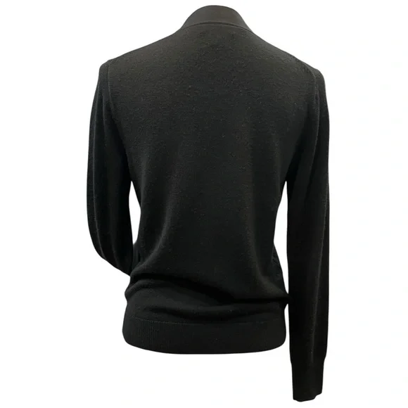 J.Crew Merino Wool Black Cardigan Sweater Women’s Size S Gold Button Pockets - Picture 4 of 7